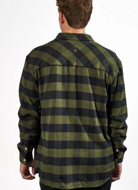 NWT Burlebo Flannel Jacket Men's Size L Green and Black Plaid Shacket (1309)